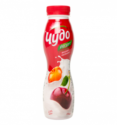 Йогурт Чудо вишня-черешня питьевой 2,5% 270г