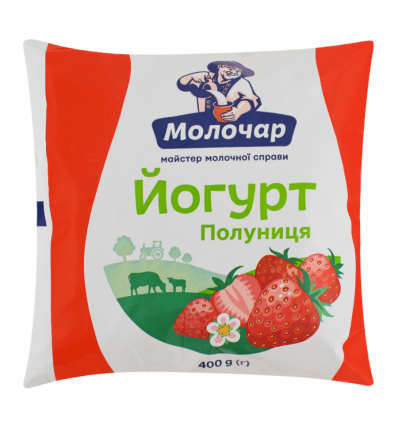 Йогурт Молочар Полуниця 1% 400г