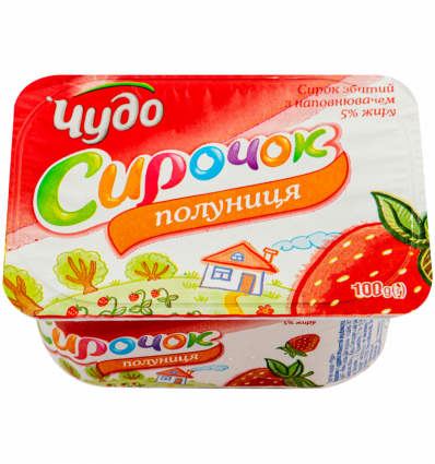 Творожок Чудо Сирочок клубника 5% 100г