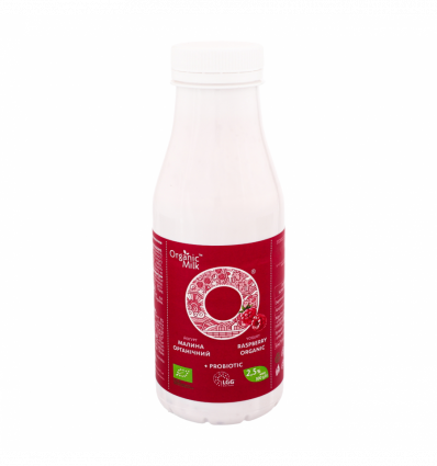 Йогурт Organic Milk Малина питьевой органический 2.5% 300г