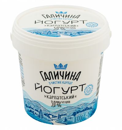 Йогурт Галичина Карпатский без сахара 3% 1000г