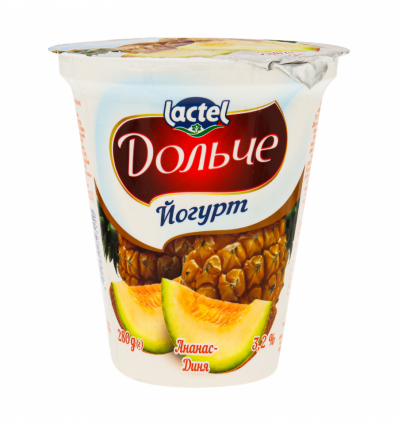 Йогурт Lactel Дольче Ананас-Диня 3,2% 280г