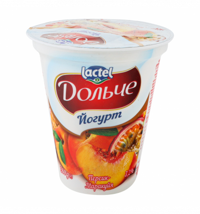 Йогурт Дольче Персик-маракуйя 3.2% 280г