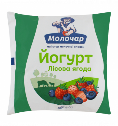 Йогурт Молочар лісова ягода 1% 400г