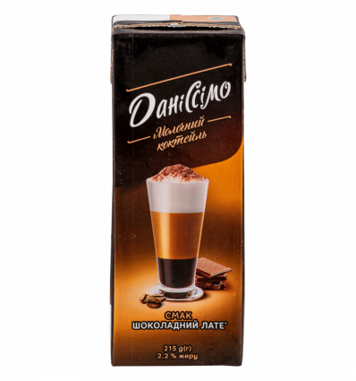 Коктейль молочний Даніссімо зі смаком шоколадного латте 2,2% 215г
