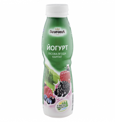 Йогурт Галичина Карпатский лесная ягода питьевой 2,2% 300г