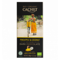 Шоколад Cachet Organic с кокосом и ананасом черный 100г