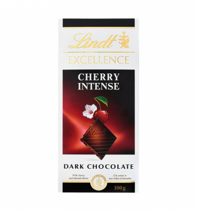 Шоколад Lindt Excellence Cherry Intense чорний 100г