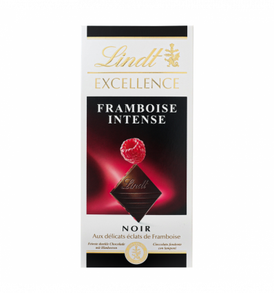 Шоколад Lindt Excellence Framboise Intense чорний 100г