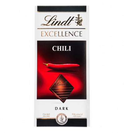 Шоколад Lindt Excellence темний з екстрактом перцю чилі 100г