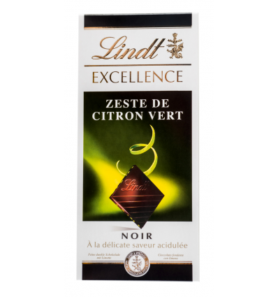 Шоколад Lindt Excellence темный с цедрой лайма 100г