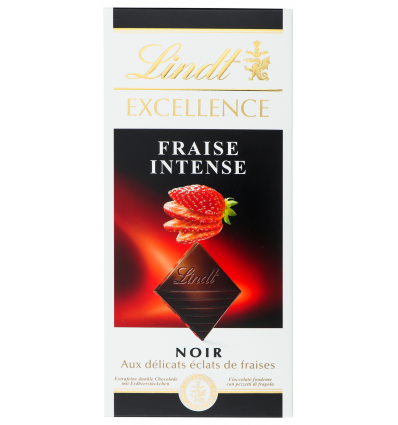 Шоколад Lindt Excellence темный со вкусом клубники 100г