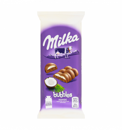 Шоколад Milka Bubbles Кокос молочний пористий 97г