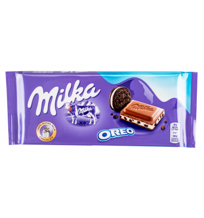 Шоколад Milka Oreo молочный кремовая начинка и печенье 100г