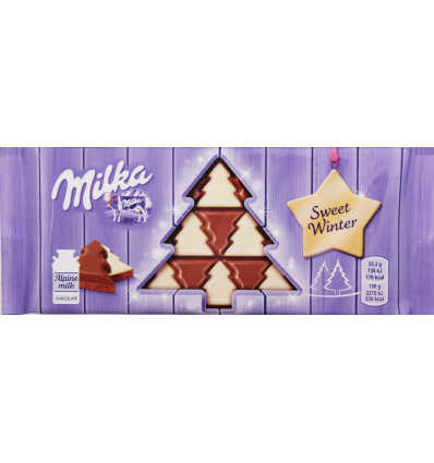 Шоколад Milka Sweet winter молочний з білим шоколадом 100г