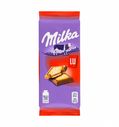 Шоколад Milka молочний з печивом LU 87г