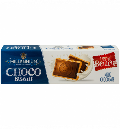 Шоколад Millennium Choco Biscuit молочний з печивом 132г