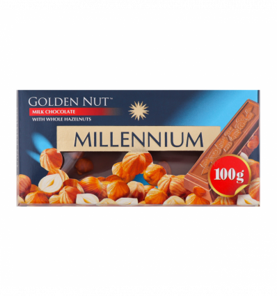 Шоколад Millennium Golden Nut молочный с лесными орехами 100г