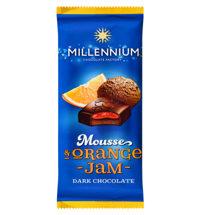 Шоколад Millennium Mousse Orange Jam черный 135г