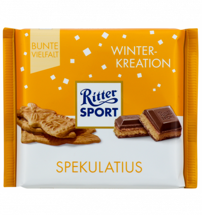 Шоколад Ritter Sport молочний з імбирним печивом 30% 100г