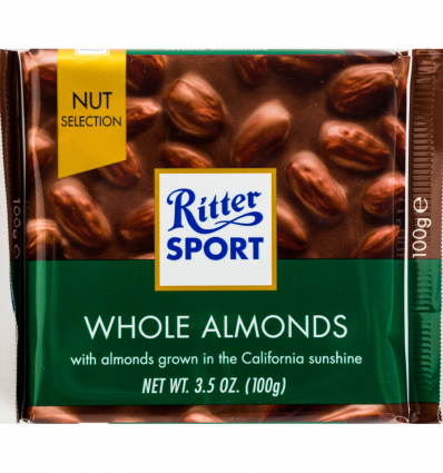 Шоколад Ritter Sport молочный с миндальным орехом 100г