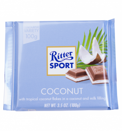 Шоколад Ritter Sport молочный с кокосом 100г