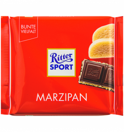 Шоколад Ritter Sport чорний з начинкою марципан 100г