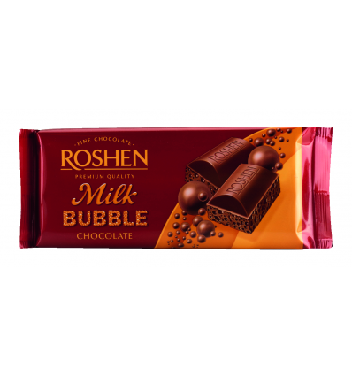 Шоколад Roshen Milk Bubble пористий 80г