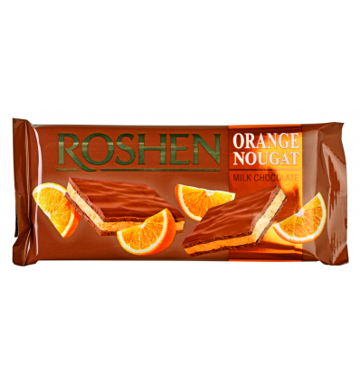 Шоколад Roshen Orange Nougat молочный с апельсиновой нугой 90г