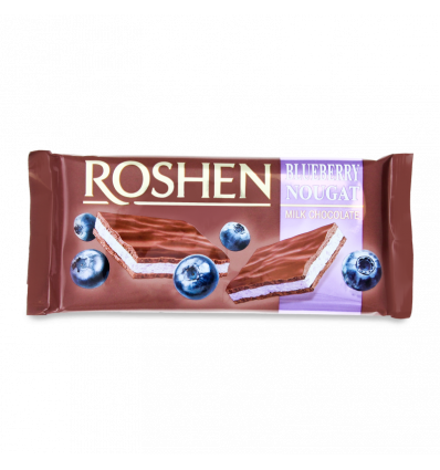 Шоколад Roshen молочний з чорничною нугою 90г