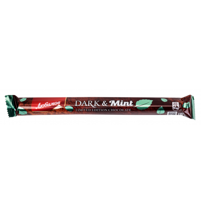 Шоколад Любимов Dark & Mint чорний з начинкою 38г