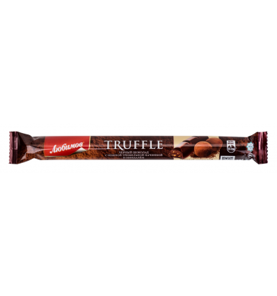 Шоколад Любимов Truffle чорний з начинкою та мигдалем 38г