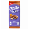 Шоколад молочный Milka карамель с арахисом 90гр