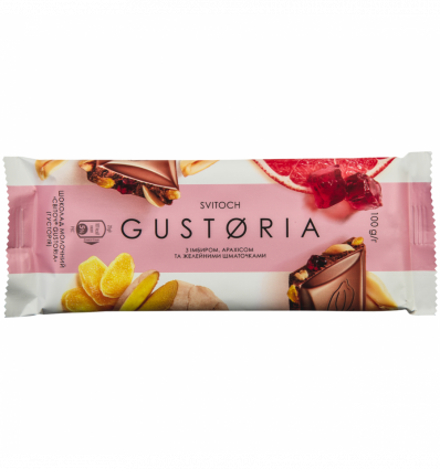 Шоколад Світоч Gustoria молочний з імбиром 32% 100г
