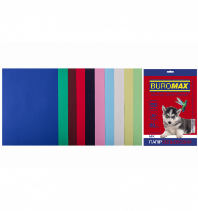 Кольоровий папір BUROMAX DARK+PASTEL асорті А4 80г/м² 50 аркушів ( BM.27211150-99 )