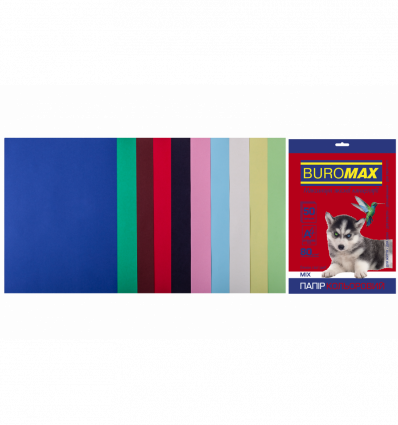 Цветная бумага BUROMAX DARK+PASTEL ассорти А4 80г/м² 50л (BM.27211150-99)