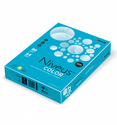 Кольоровий папір NIVEUS AB48 синій А4 80г/м² 500арк (A4.80.NVI.AB48.500)