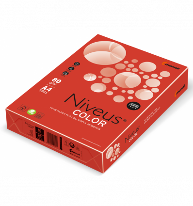 Цветная бумага NIVEUS CO44 красная А4 80г/м² 500л (A4.80.NVI.CO44.500)