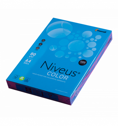 Кольоровий папір NIVEUS DB49 темно-синій А4 80г/м² 500 аркушів ( A4.80.NVI.DB49.500 )