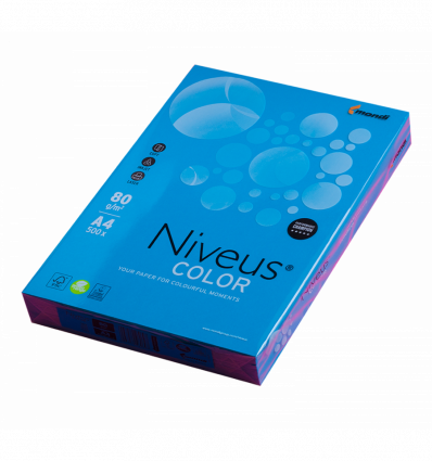 Кольоровий папір NIVEUS DB49 темно-синій А4 80г/м² 500арк (A4.80.NVI.DB49.500)