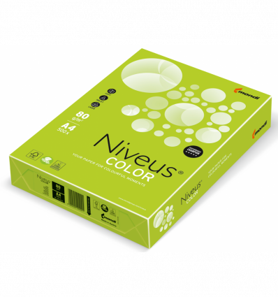 Цветная бумага NIVEUS LG46 лайм А4 80г/м² 500л (A4.80.NVI.LG46.500)
