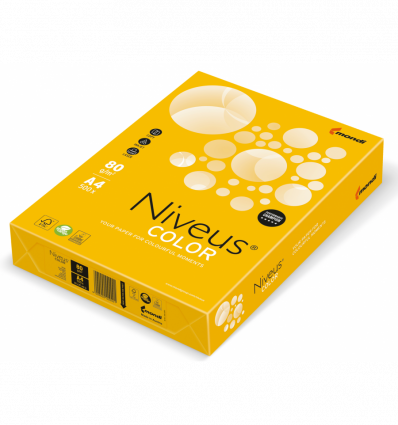 Кольоровий папір NIVEUS SY40 сонячно-жовтий А4 80г/м² 500арк (A4.80.NVI.SY40.500)