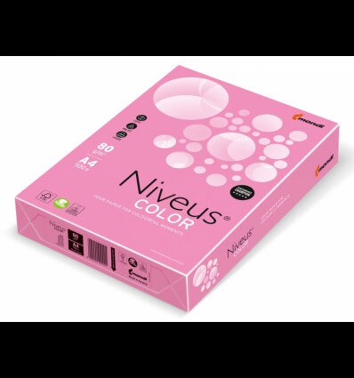 Кольоровий папір NIVEUS NEOPI рожевий А4 80г/м² 500 аркушів ( A4.80.NVN.NEOPI.500 )