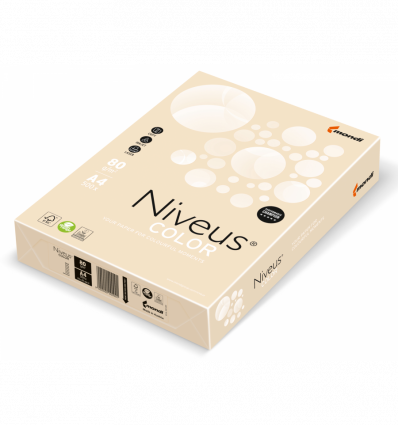 Цветная бумага NIVEUS CR20 кремовая А4 80г/м² 500л (A4.80.NVP.CR20.500)