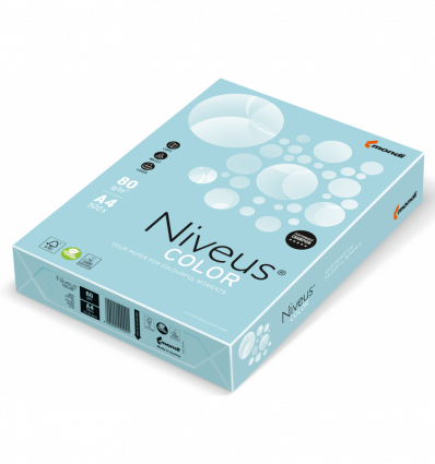 Цветная бумага NIVEUS MB30 голубая А4 80г/м² 500л (A4.80.NVP.MB30.500)