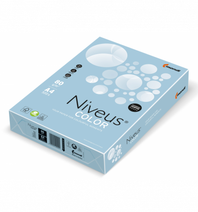 Кольоровий папір NIVEUS OBL70 холодно-блакитний А4 80г/м² 500 аркушів ( A4.80.NVP.OBL70.500 )