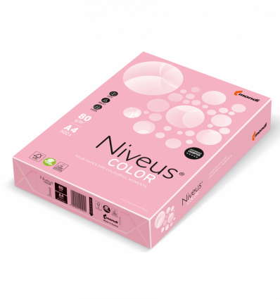 Цветная бумага NIVEUS PI25 розовая А4 80г/м² 500 листов ( A4.80.NVP.PI25.500 )