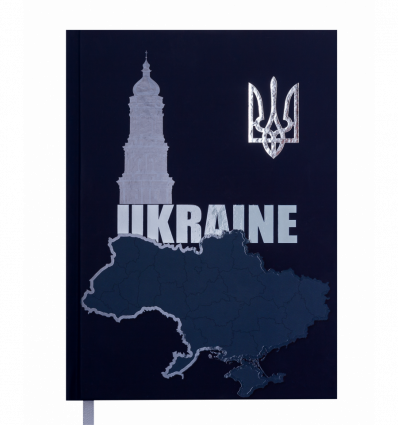 Щоденник недатований UKRAINE, A5, кобальтовий