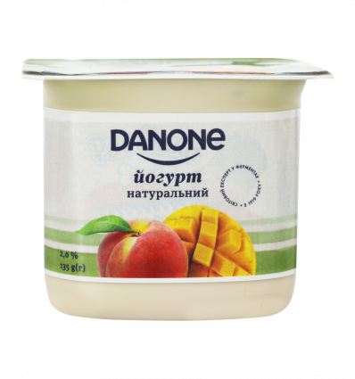 Йогурт Danone Манго-персик натуральный 2% 135г