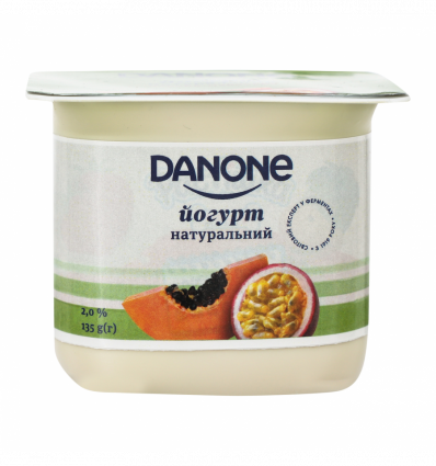 Йогурт Danone Папайя-маракуйя натуральный 2% 135г
